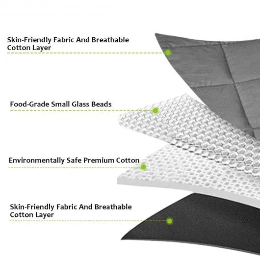17 lbs 100% Cotton Weighted Blanket with Glass Beads