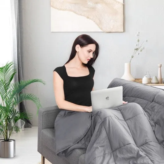 17 lbs 100% Cotton Weighted Blanket with Glass Beads