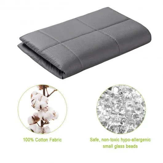 17 lbs 100% Cotton Weighted Blanket with Glass Beads