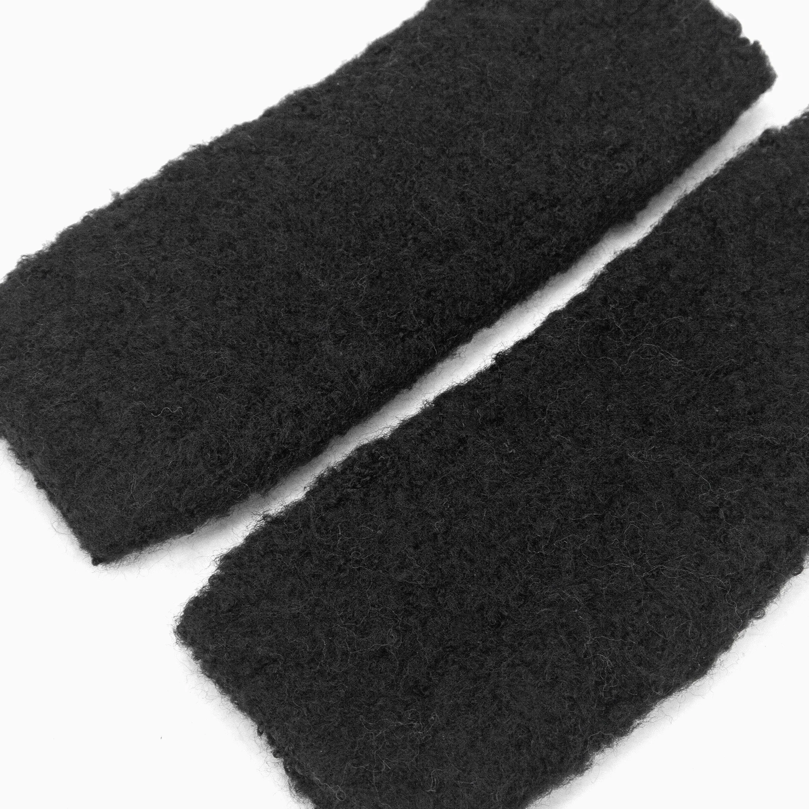 Alexa Textured Wrist Warmers - Black, Knitted
