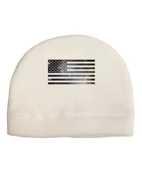 American Flag Galaxy Child Fleece Beanie Cap Hat by TooLoud