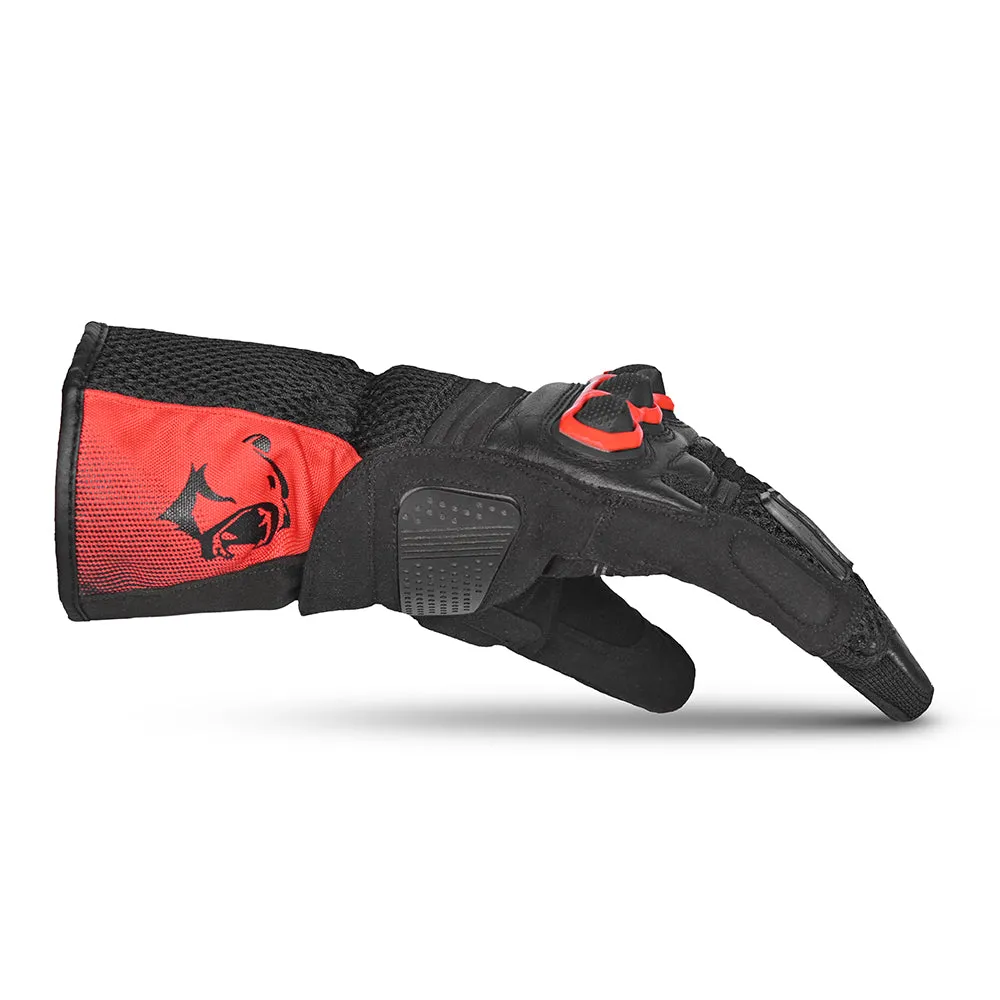 BELA Twix Motorcyle Gloves Black Red