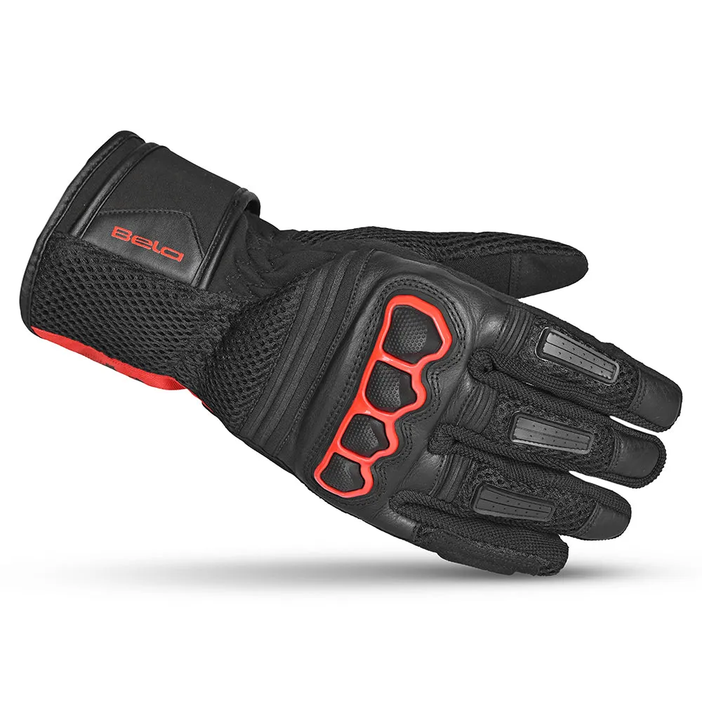 BELA Twix Motorcyle Gloves Black Red