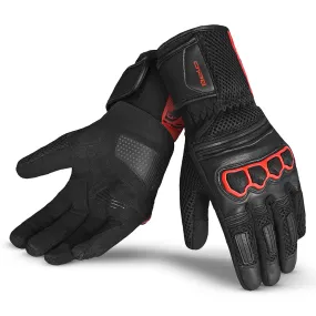 BELA Twix Motorcyle Gloves Black Red