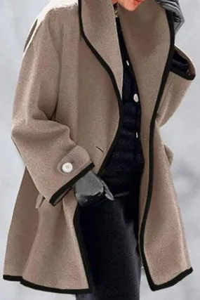 Casual Solid Patchwork Hooded Collar Tops Trendy And Versatile