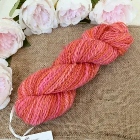 Chunky Hand Spun Corriedale Yarn Apricot Pink