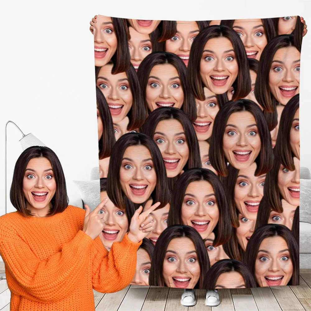 Custom Face Blanket Personalized Photo Blanket Funny Memorial Blanket with Face Pet Blankets Gifts Baby Gift
