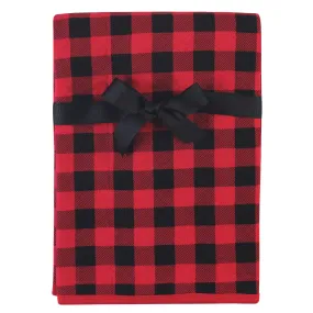 Hudson Baby Quilted Multi-Purpose Swaddle, Receiving, Stroller Blanket, Buffalo Plaid 1-Pack