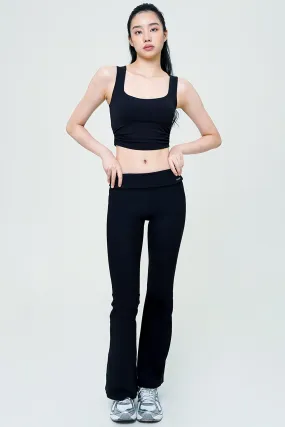 Lace Flare Pants in Black
