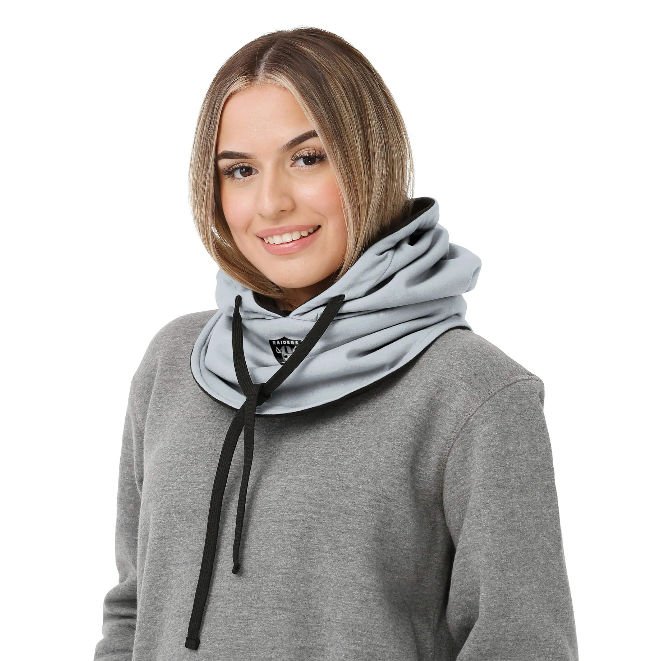 Las Vegas Raiders NFL Alternate Team Color Drawstring Hooded Gaiter