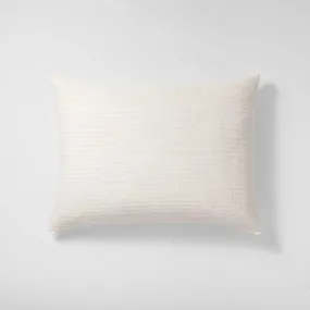 New - Casaluna Pillow Sham Cotton Jacquard OEKO-TEX Reversible Textured, White, King
