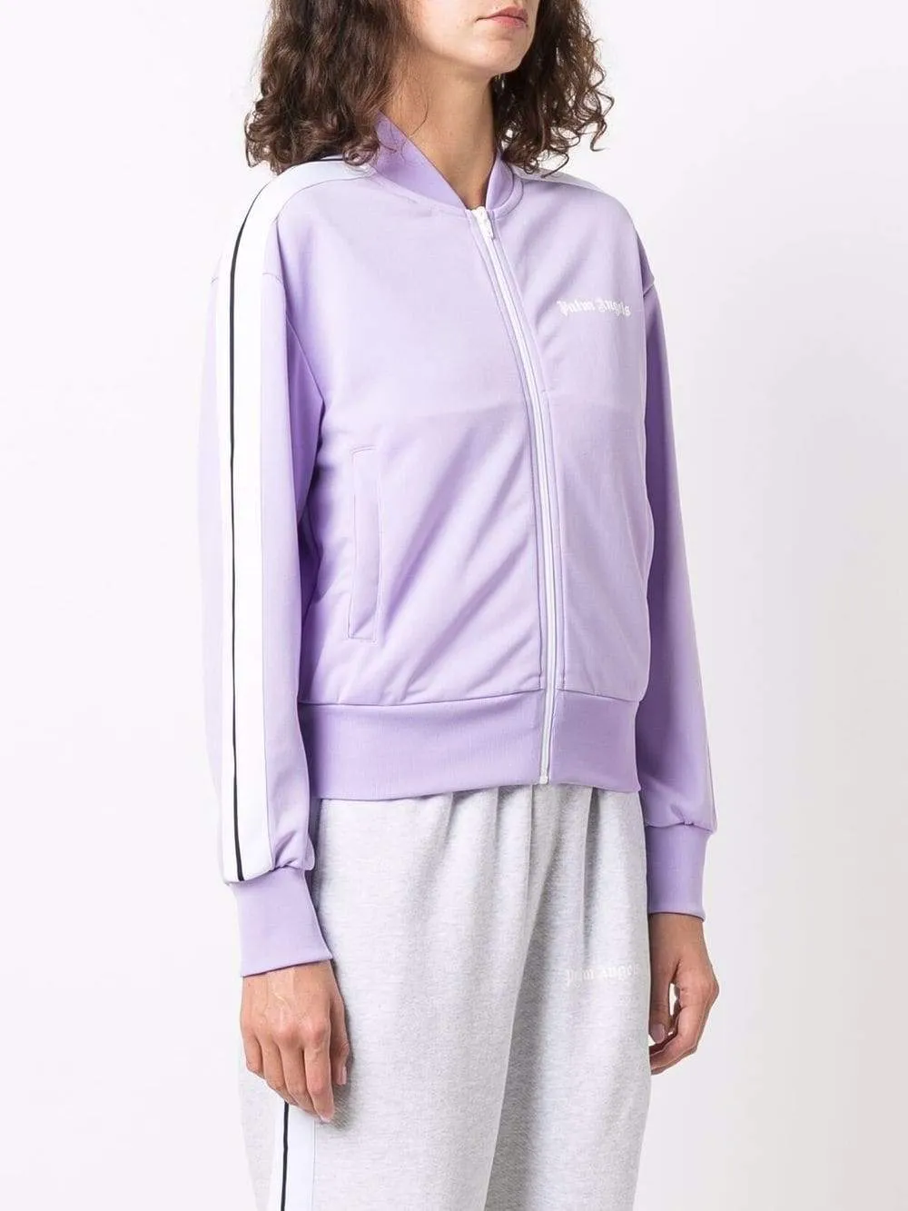 PALM ANGELS WOMEN Logo Bomber Jacket Purple