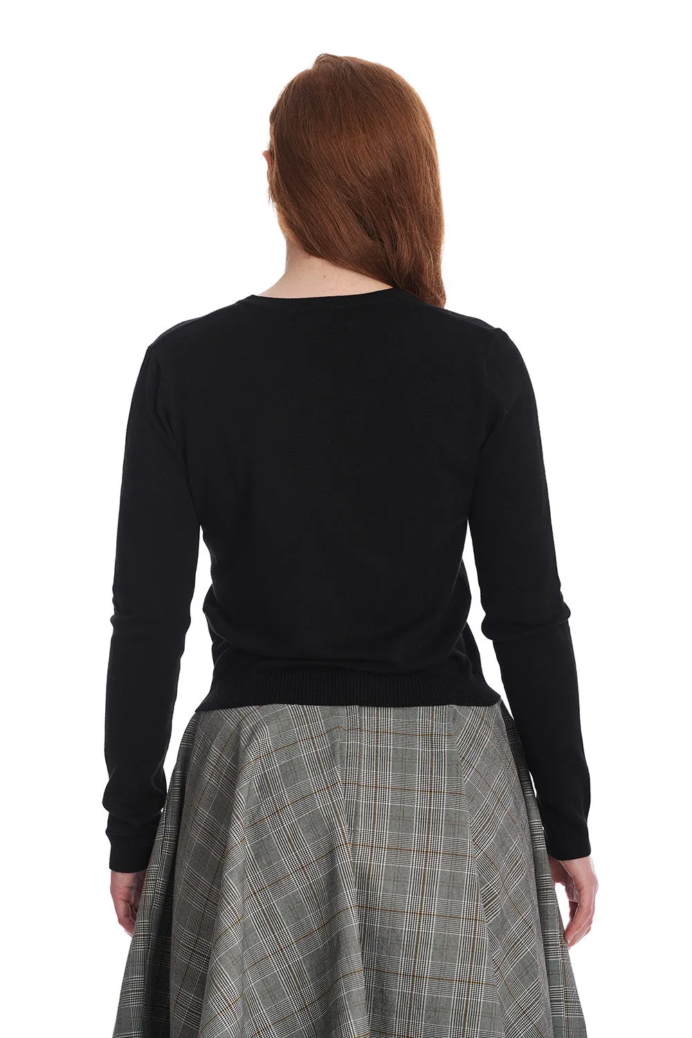 Scandi Fox Black Cardigan by Banned