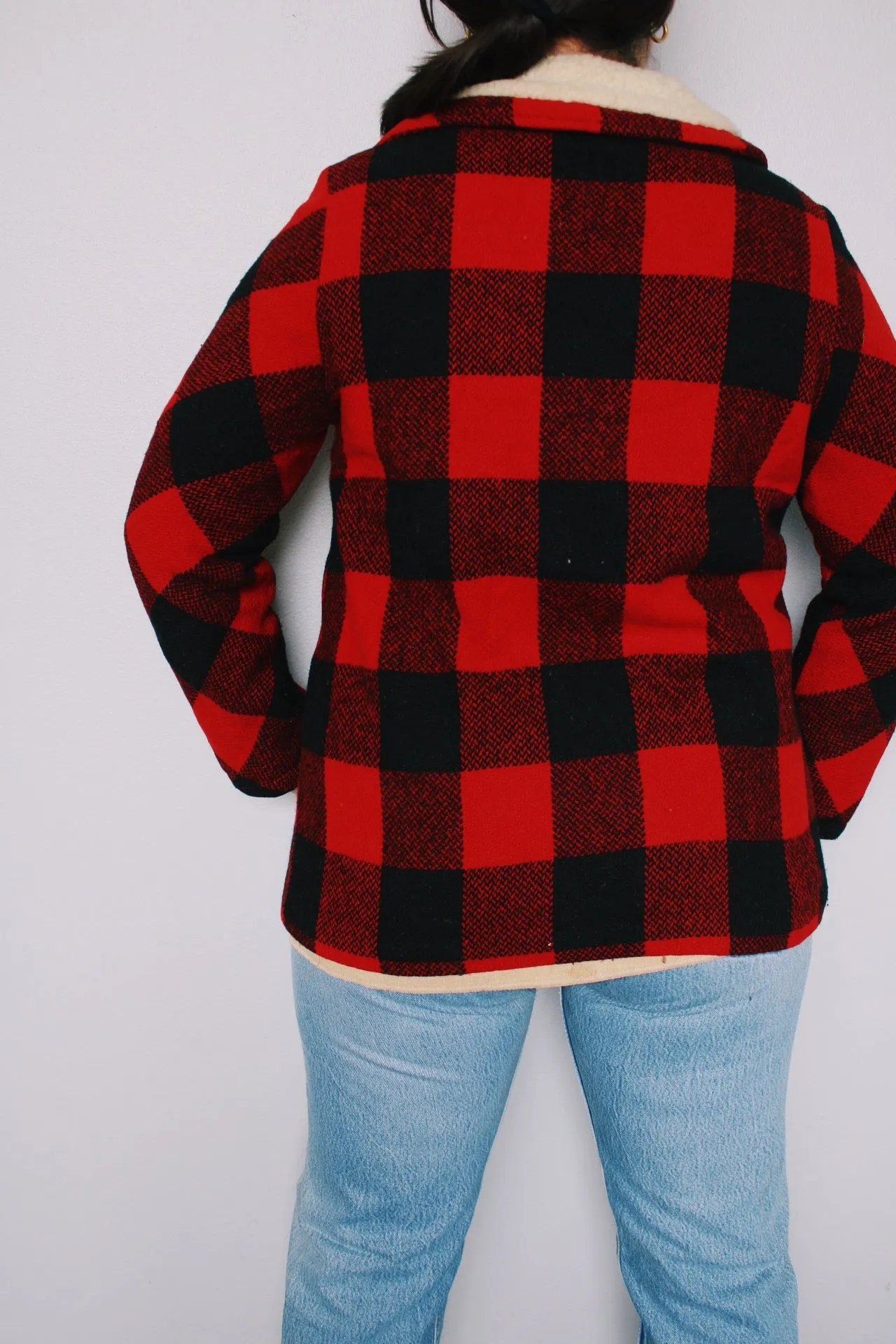 Shearling Lined Buffalo Plaid Shacket