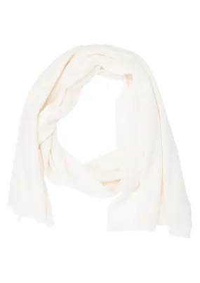 White Cashmere Scarf Large