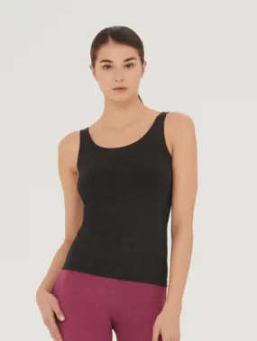 Wolford T Black / Pewter Sparkly Vest Top 57156 9836